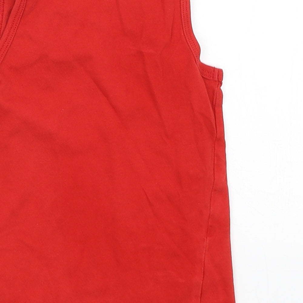 George Boys Red Basic Tank Size 3-4 Years