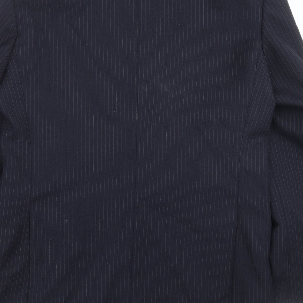 Moorcroft Mens Blue Striped Jacket Suit Jacket Size 40