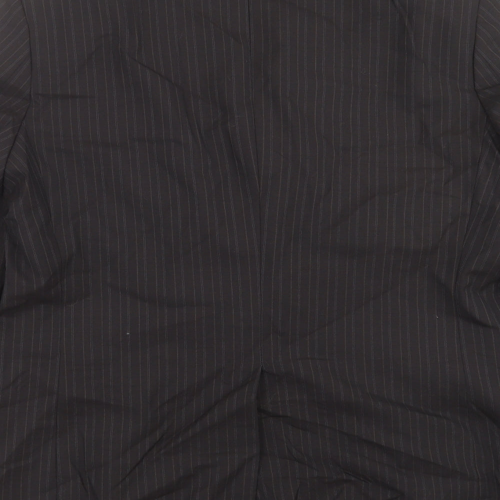 Preworn Mens Brown Striped Jacket Suit Jacket Size 42