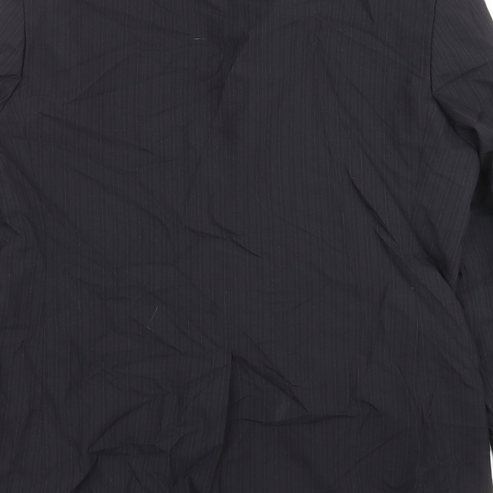 F&F Mens Black Striped Jacket Suit Jacket Size 42