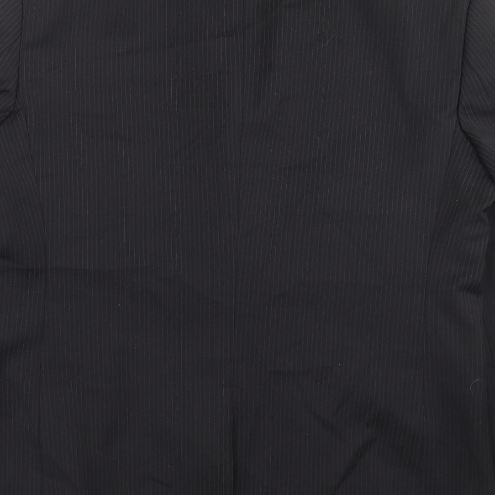 BHS Mens Black Striped Jacket Suit Jacket Size 40