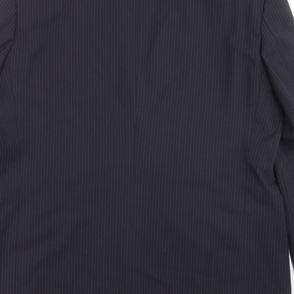 Marks & Spencer Mens Blue Striped Jacket Suit Jacket Size 44