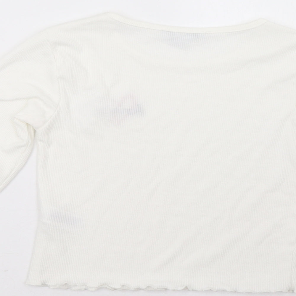 Primark Girls White Pullover Sweatshirt Size 11 Years