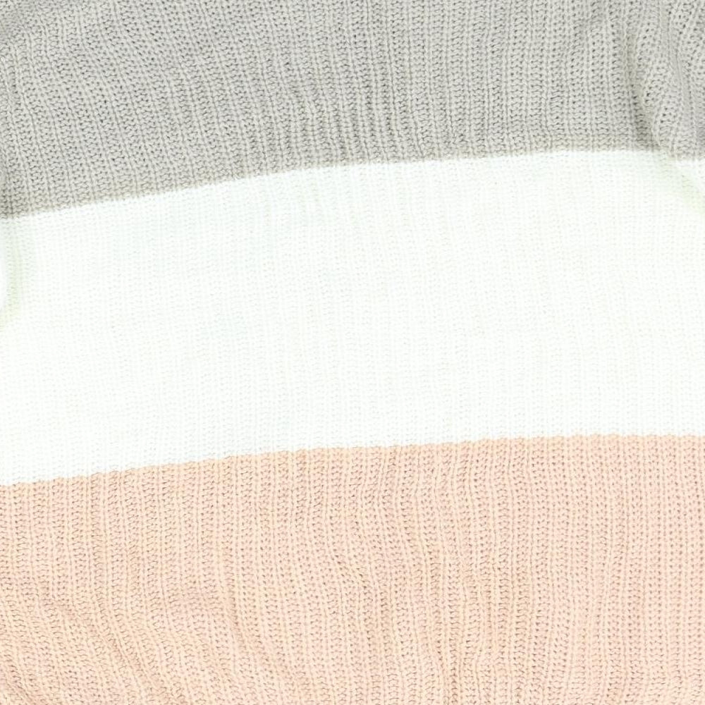 pEP&CO Womens Beige Striped Pullover Jumper Size M