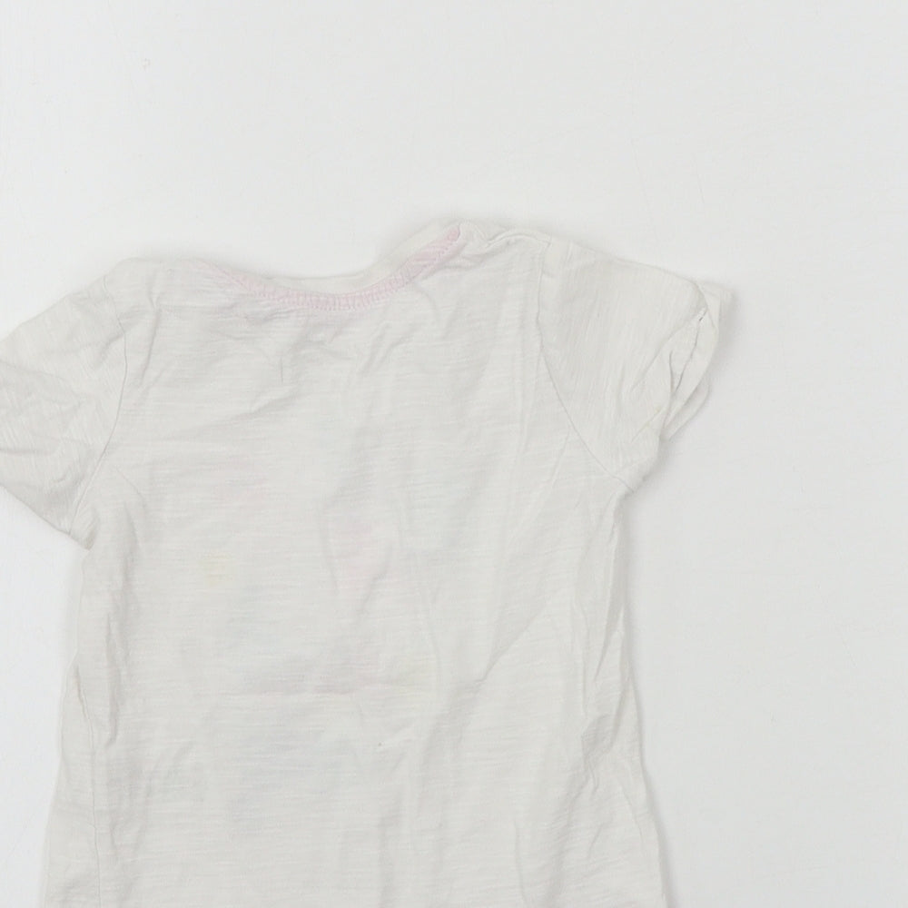 Matalan Girls White Basic T-Shirt Size 9-12 Months
