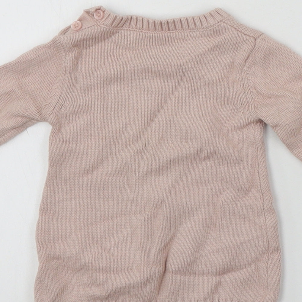 Marks and Spencer Girls Pink Pullover Jumper One Size