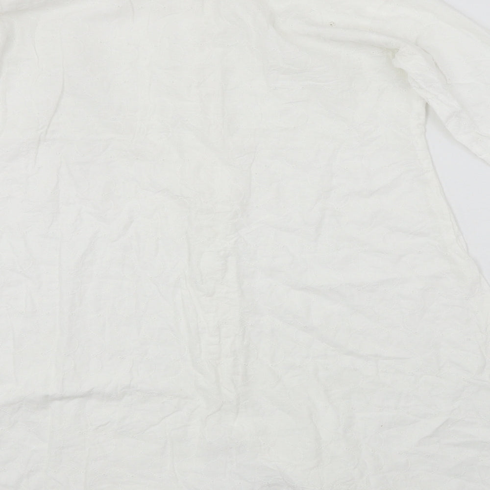 SJ Collection Womens White A-Line Size M
