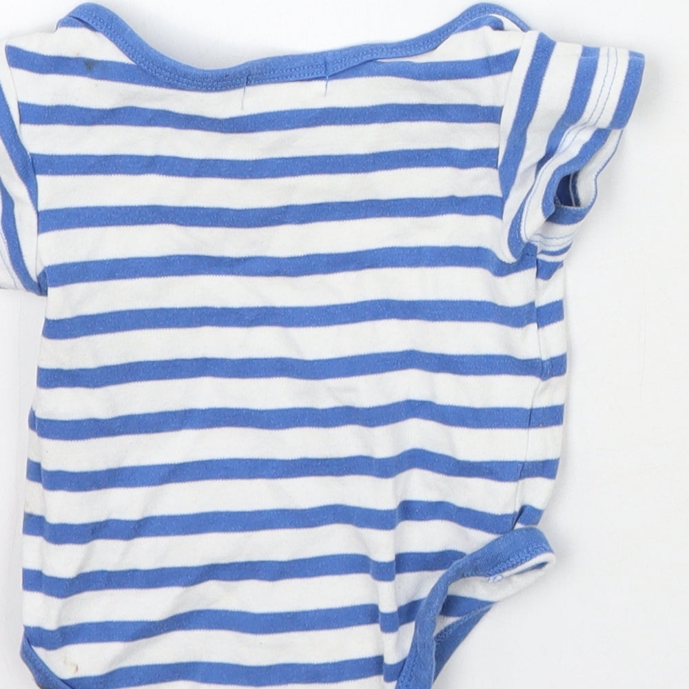 Babaluno Baby Blue Striped Babygrow One-Piece Size 3-6 Months