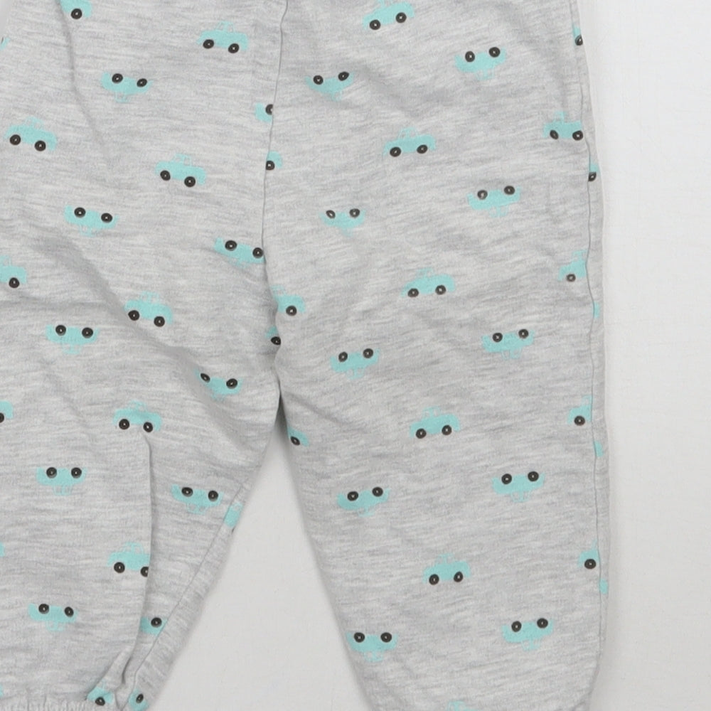 Very Baby Grey Geometric Sweatpants Trousers Size 9-12 Months
