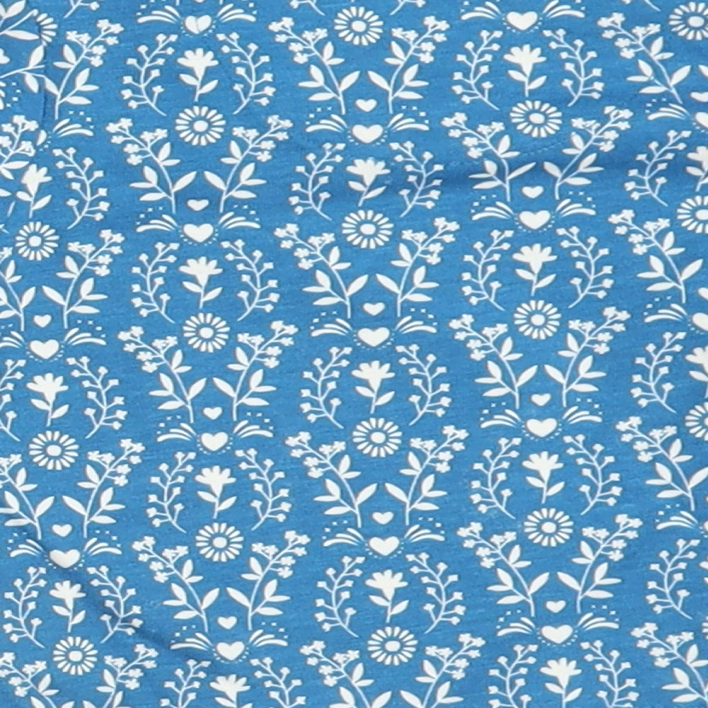 Mini Club Girls Blue Floral Basic T-Shirt Size 0-3 Months