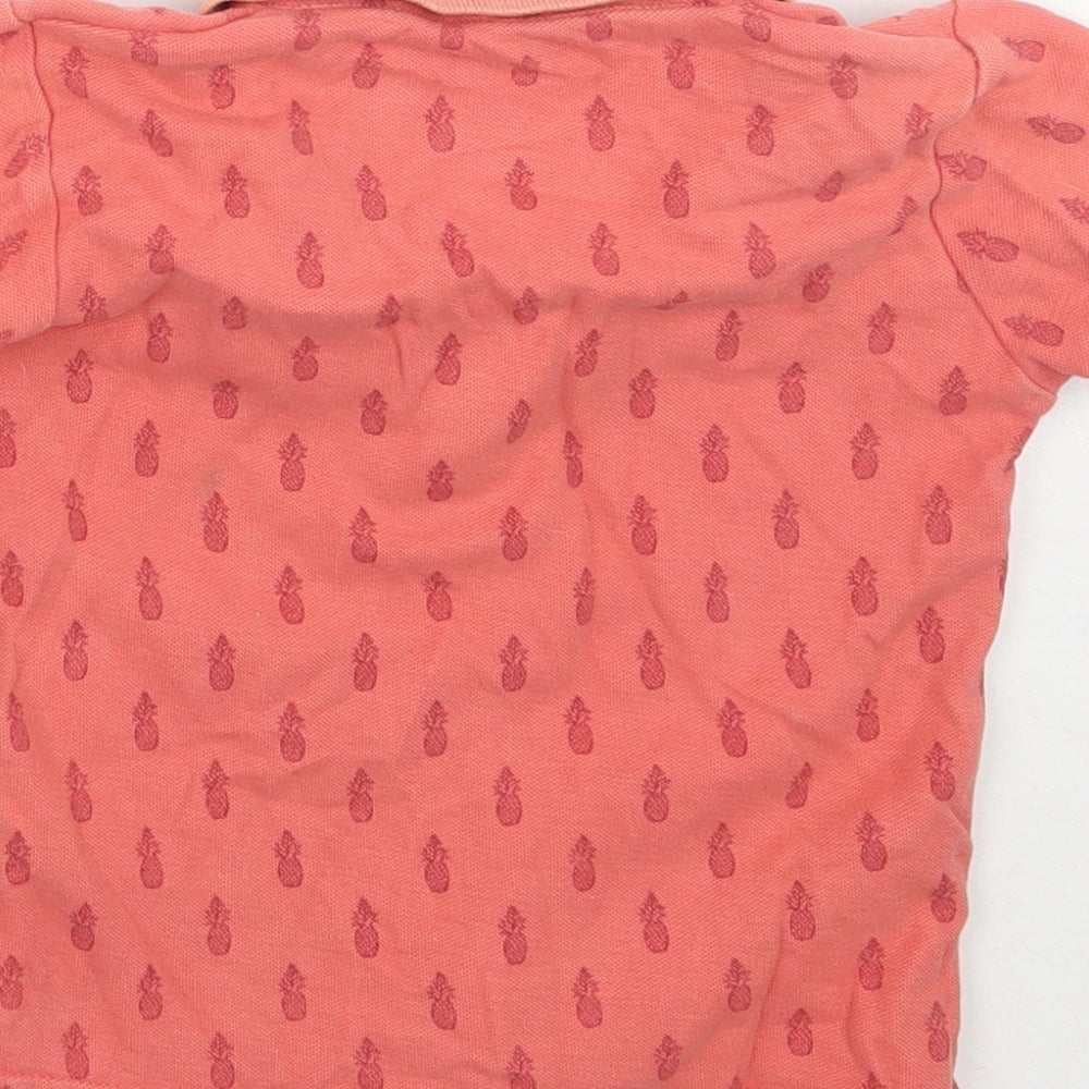 Matalan Boys Orange Geometric Basic Polo Size 12-18 Months