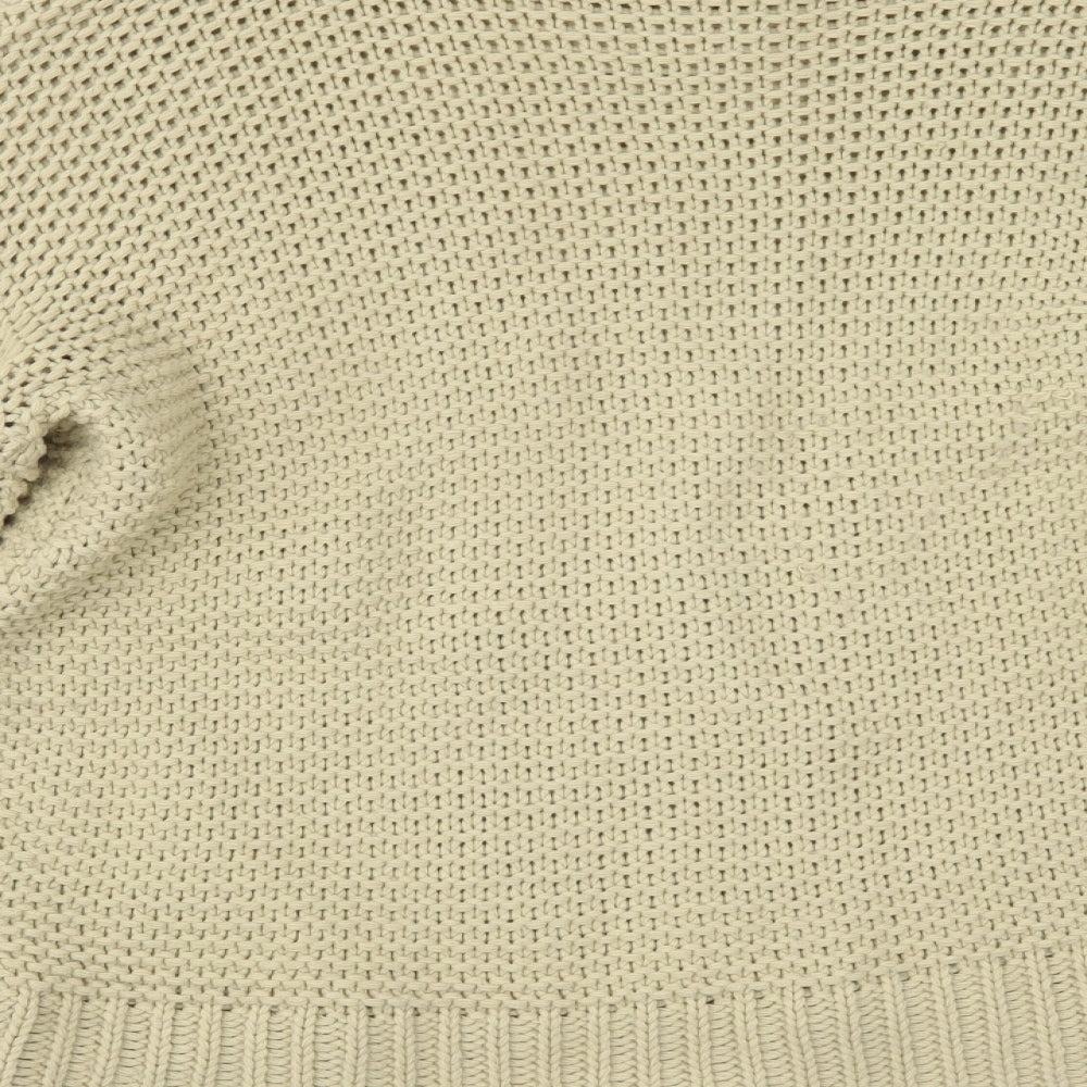 PRETTYLITTLETHING Womens Beige Pullover Jumper Size M