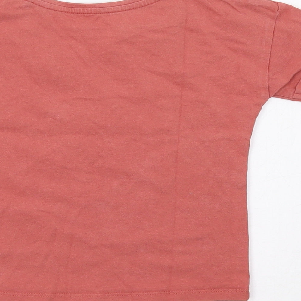 TU Girls Pink Basic T-Shirt Size 5 Years - Face