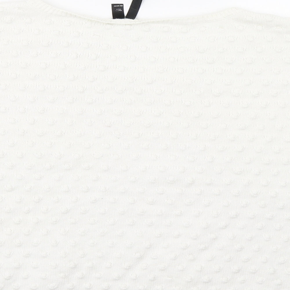 Topshop Womens White Pullover Jumper Size 10