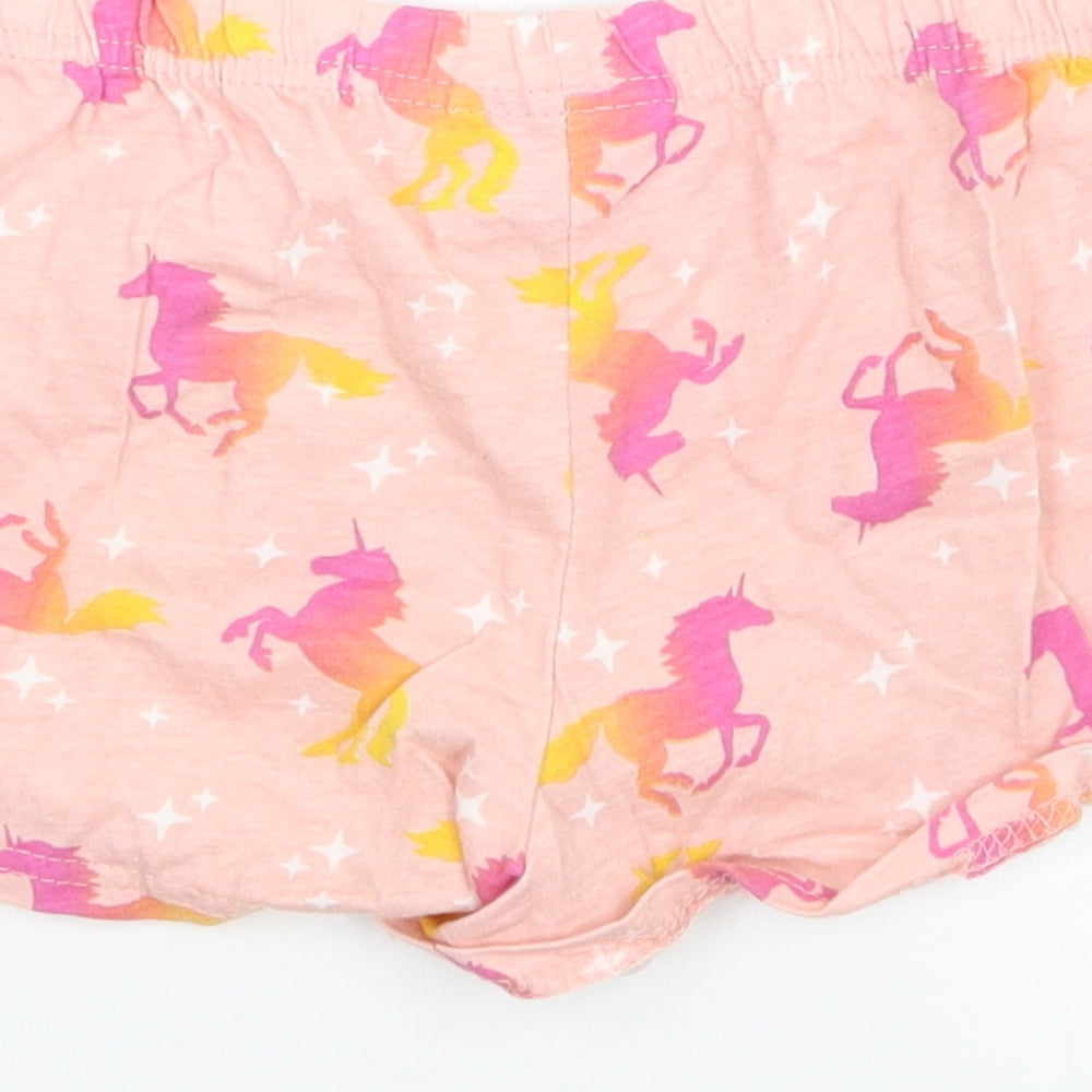 Pink Angel Girls Pink Sleep Shorts Size 7-8 Years - unicorn