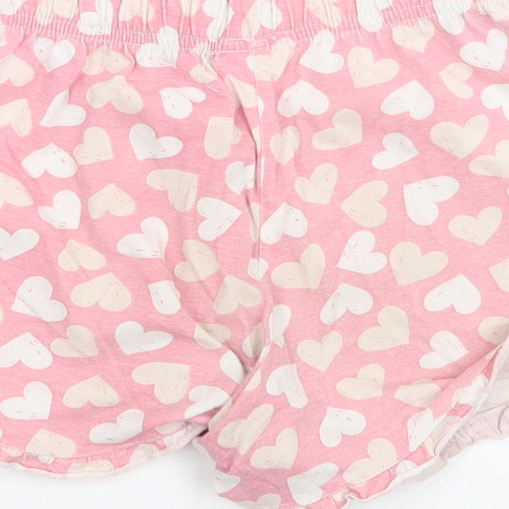 QTEE Girls Pink Sleep Shorts Size 6-7 Years