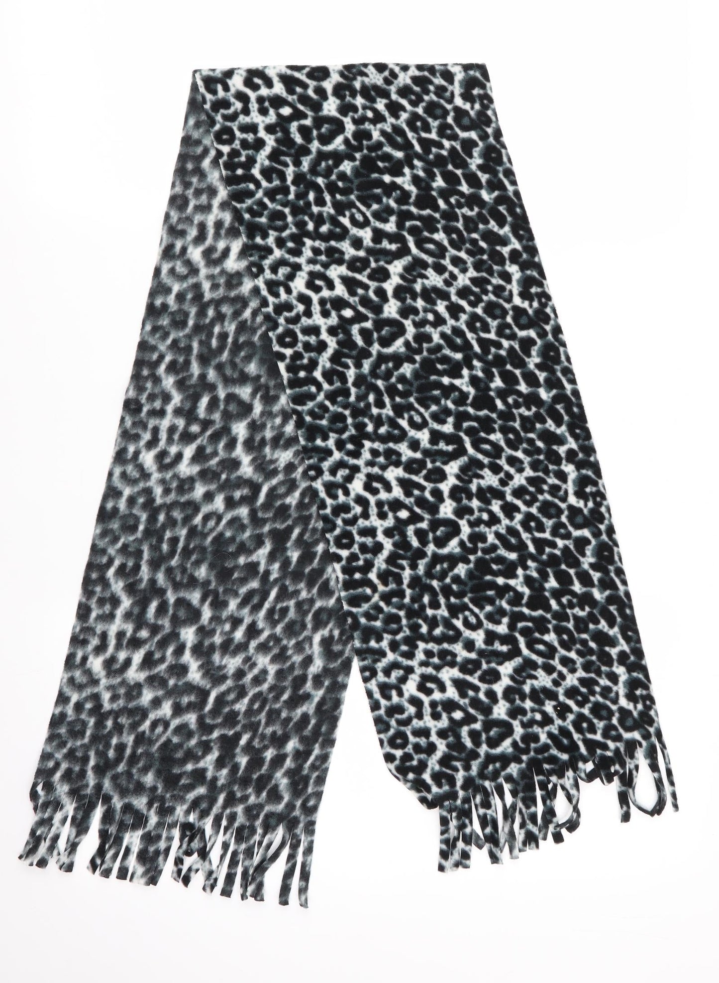 Preworn Womens Black Animal Print Scarf