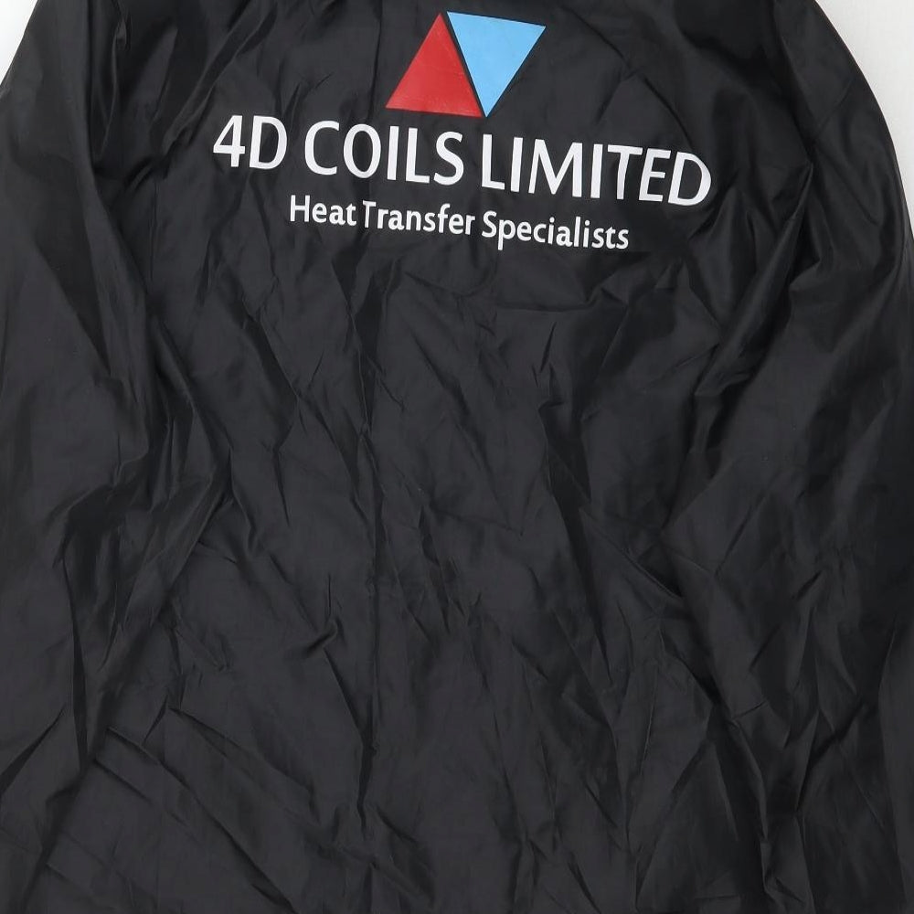 Errea Mens Black Rain Coat Coat Size M - New Hartley Juniors F.C.