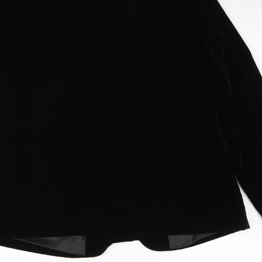NEXT Womens Black Velour Jacket Size 10