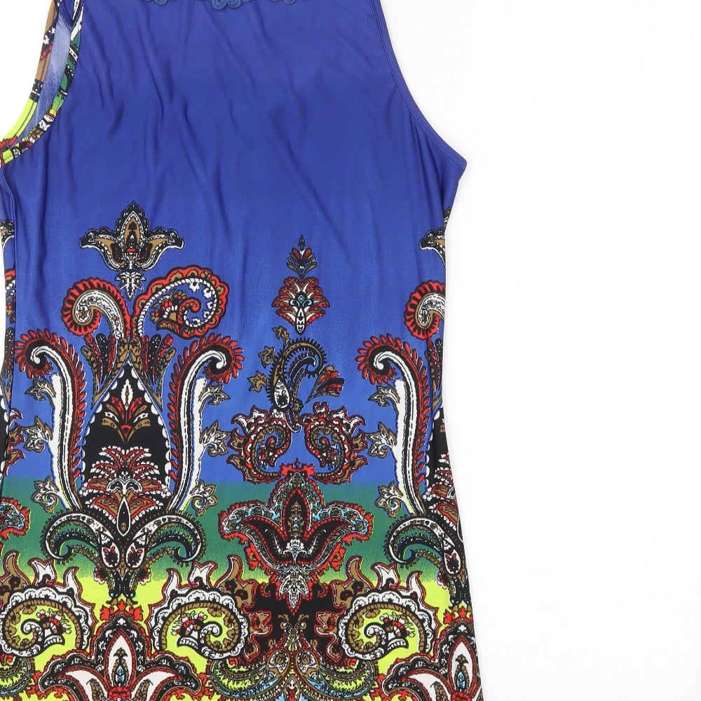 Lux Womens Multicoloured Paisley Tank Dress