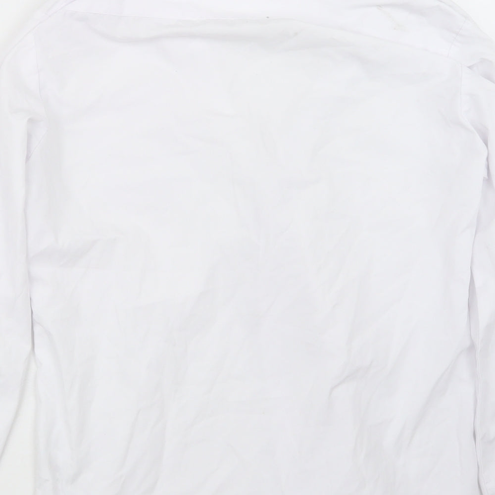 George Boys White Basic Button-Up Size 13-14 Years
