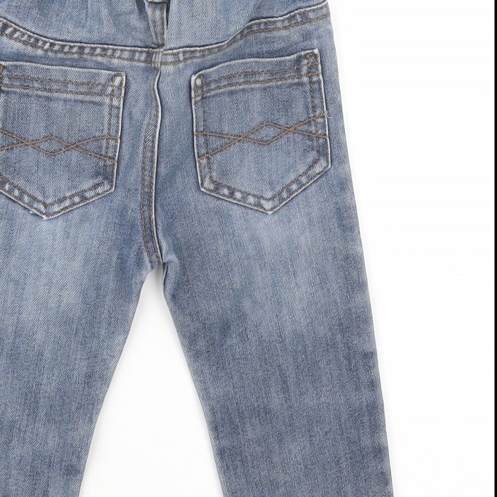 Rebel Boys Blue Denim Cargo Jeans Size 18-24 Months