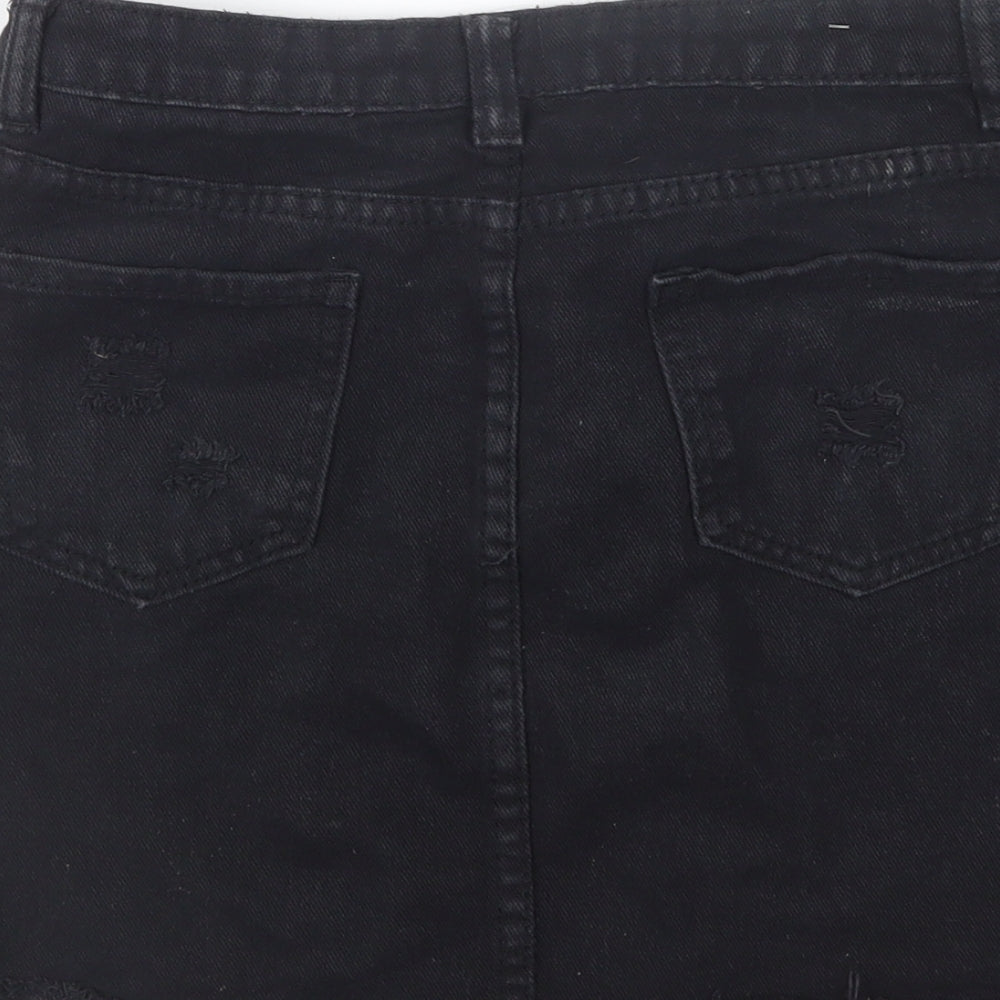 Denim Club Womens Black Denim Straight & Pencil Skirt Size 8