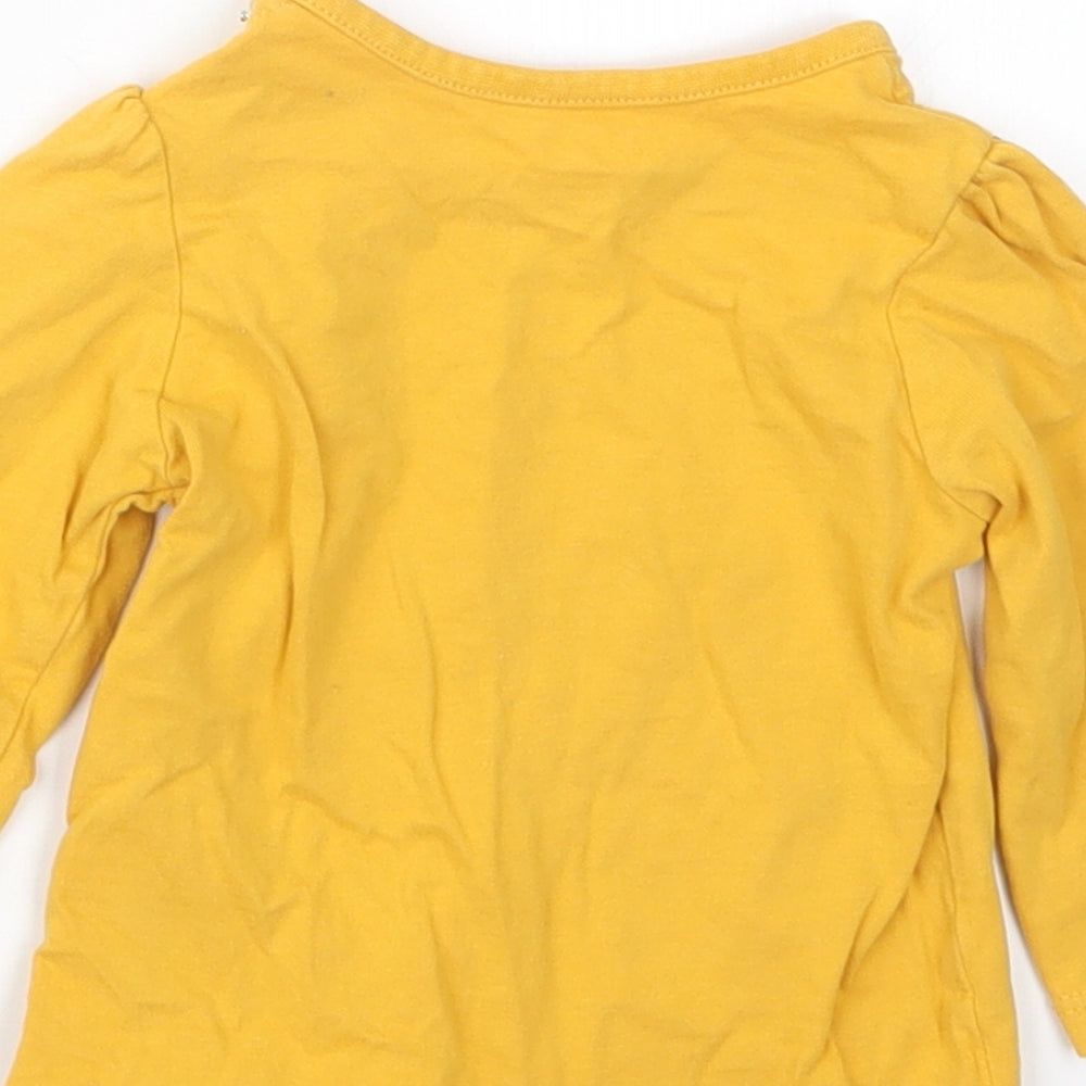 Nutmeg Girls Yellow Basic T-Shirt Size 3-6 Months