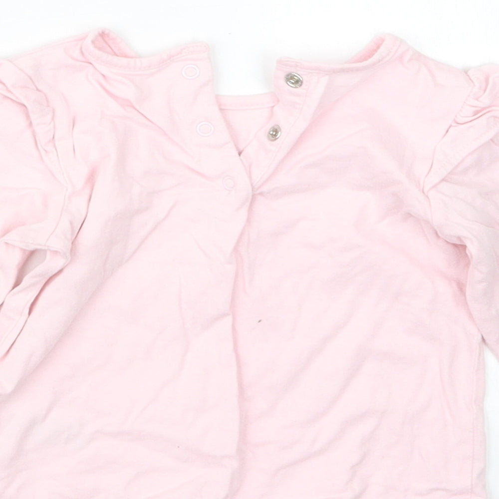 Matalan Girls Pink Basic T-Shirt Size 6-9 Months