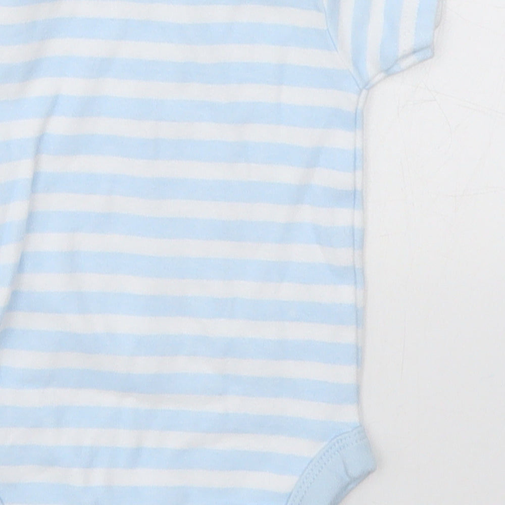 B&M Boys Blue Striped Babygrow One-Piece Size 3-6 Months