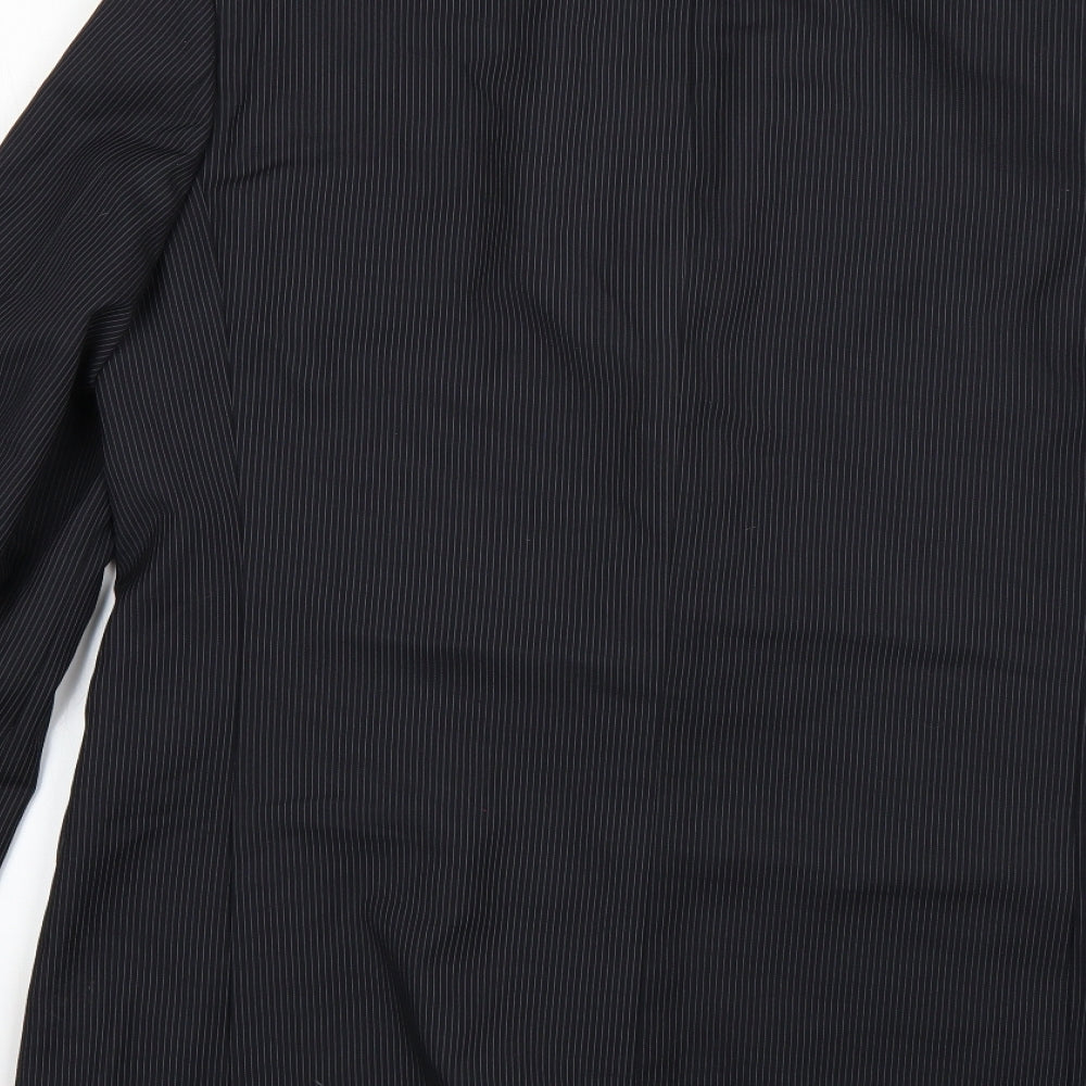 Marks and Spencer Mens Blue Striped Jacket Blazer Size L