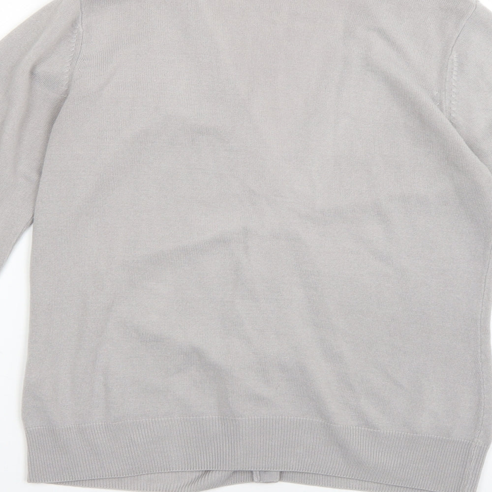Marks and Spencer Womens Grey Cardigan Jumper Size 10