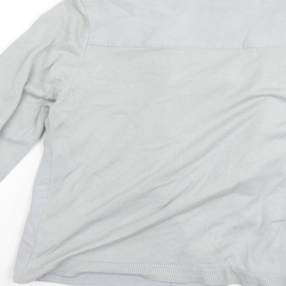 Marks & Spencer Womens Grey Cardigan Jumper Size 14