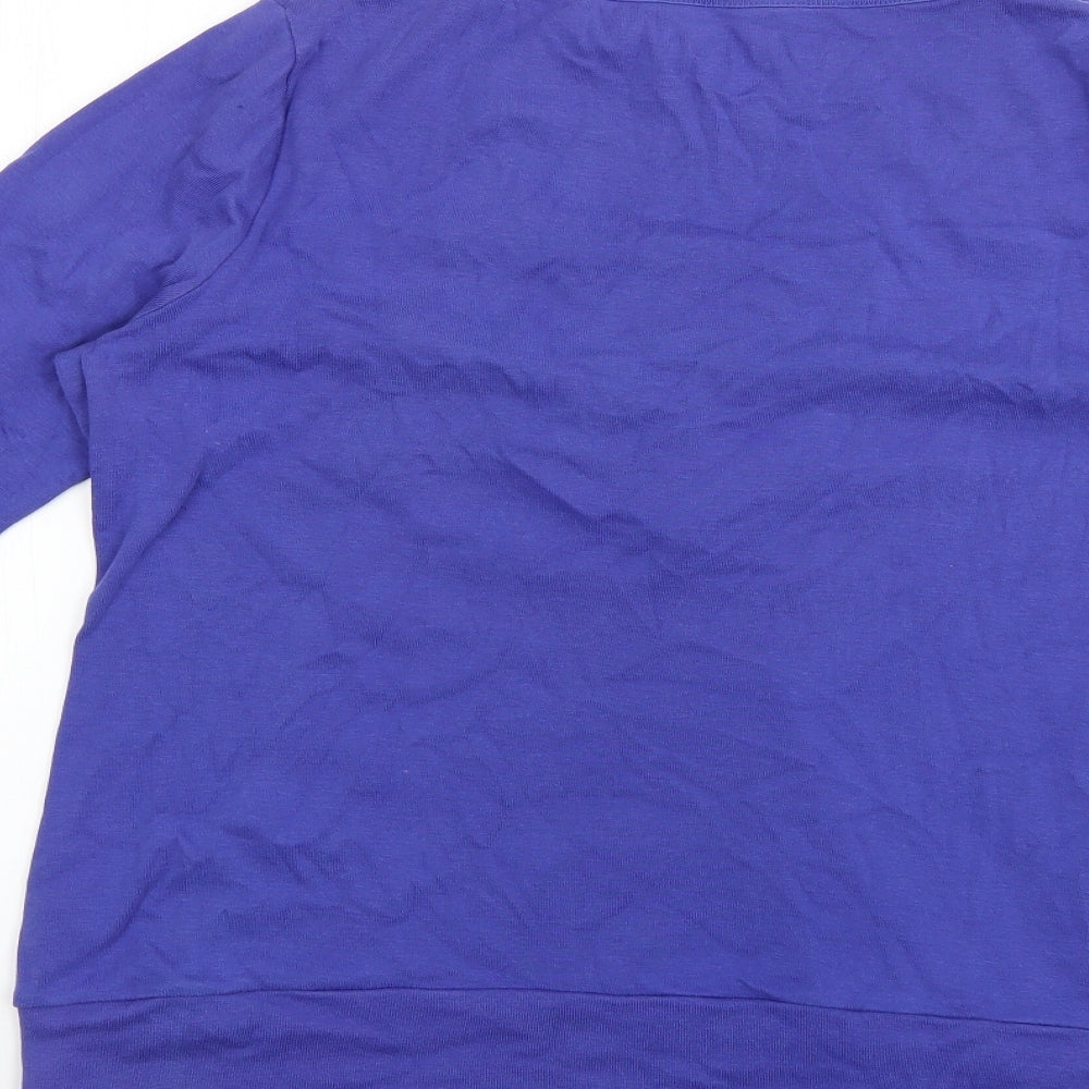 TRUE Womens Purple Pullover Jumper Size 16