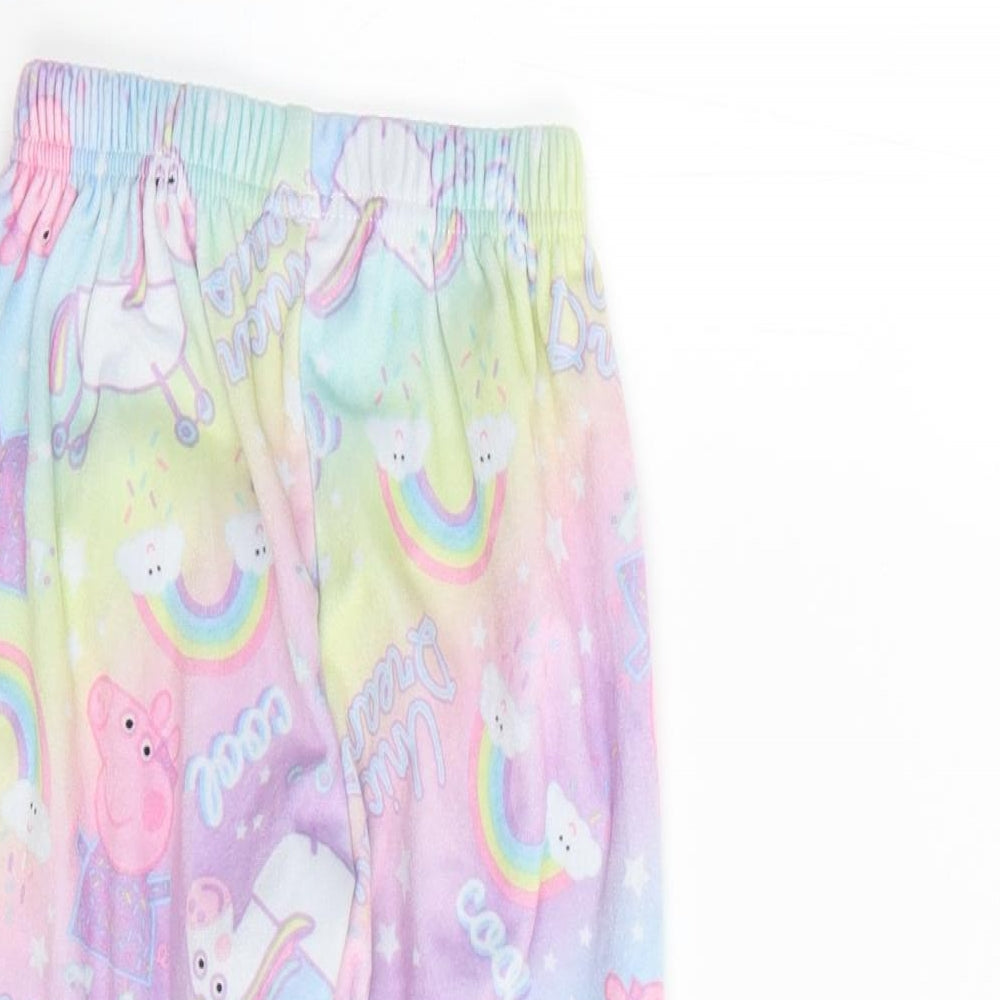 mataln Girls Multicoloured Geometric Pyjama Pants Size 5 Years