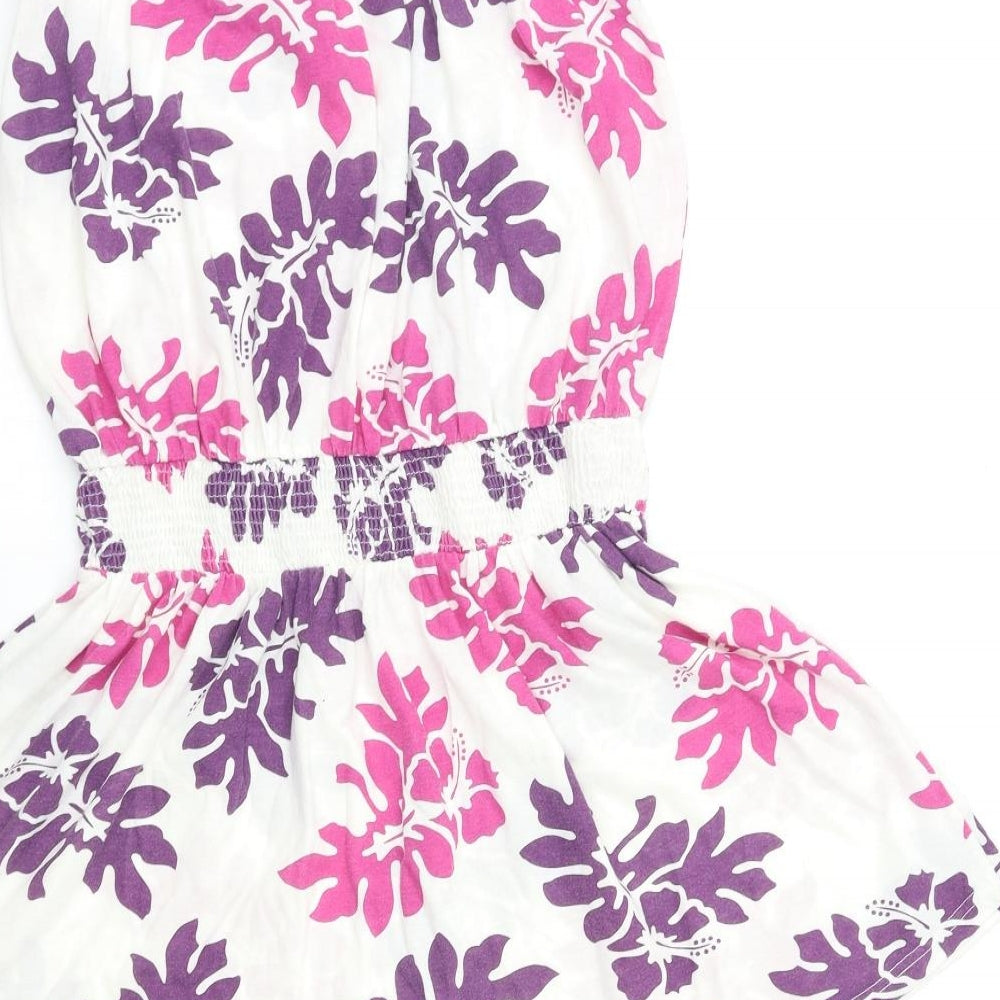 Dorothy Perkins Womens White Floral Mini Size 12