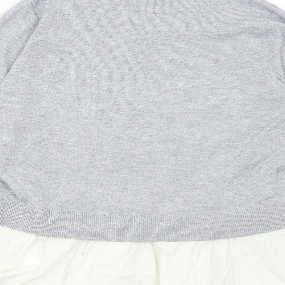 H&M Womens Grey Knit Pullover Jumper Size L