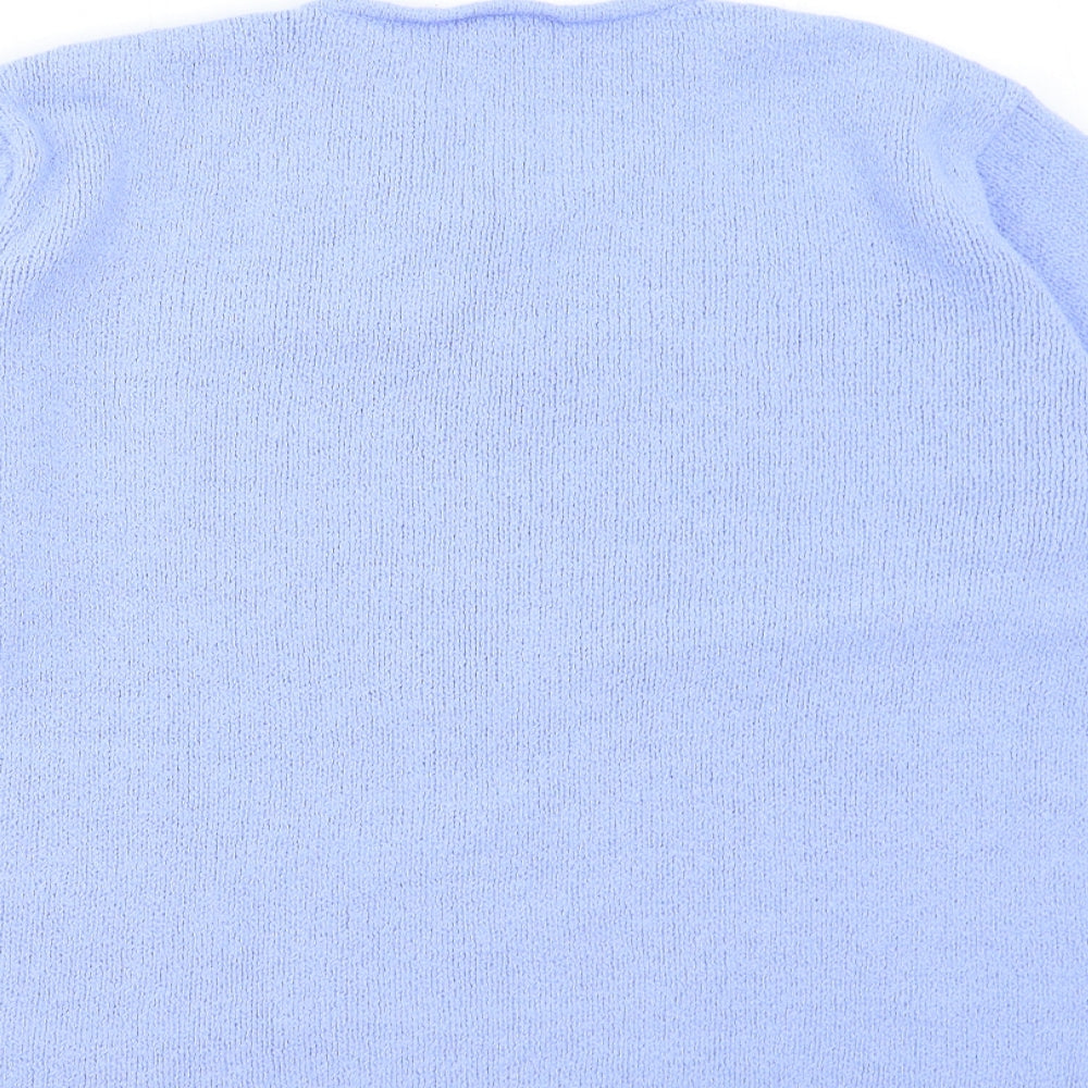 Claire Ashton Womens Blue Knit Pullover Jumper Size 14