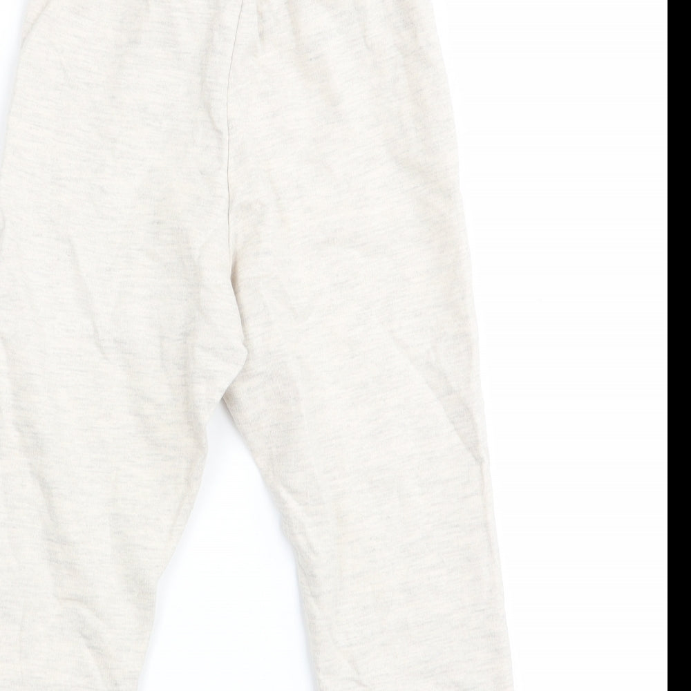 H&M Girls Beige Jogger Trousers Size 2 Years