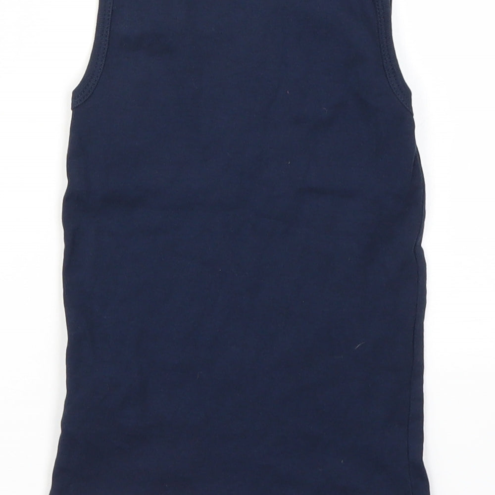 H&M Girls Blue Basic T-Shirt Size 5-6 Years