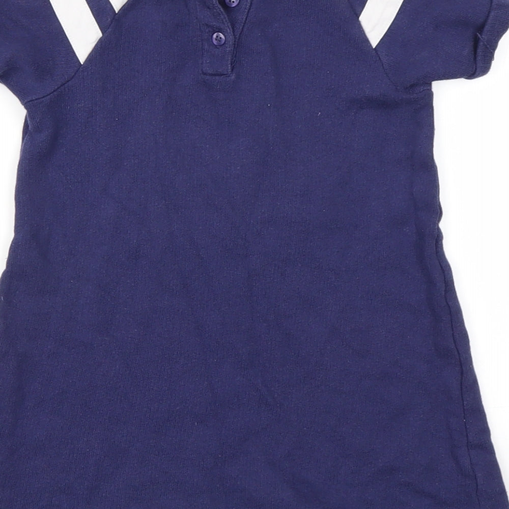 M Girls Blue Argyle/Diamond Fit & Flare Size 2-3 Years