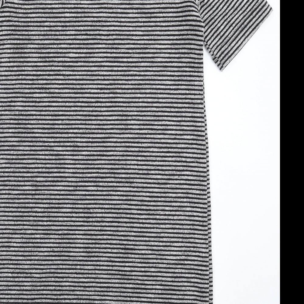 Divided Womens Grey Striped Mini Size 12