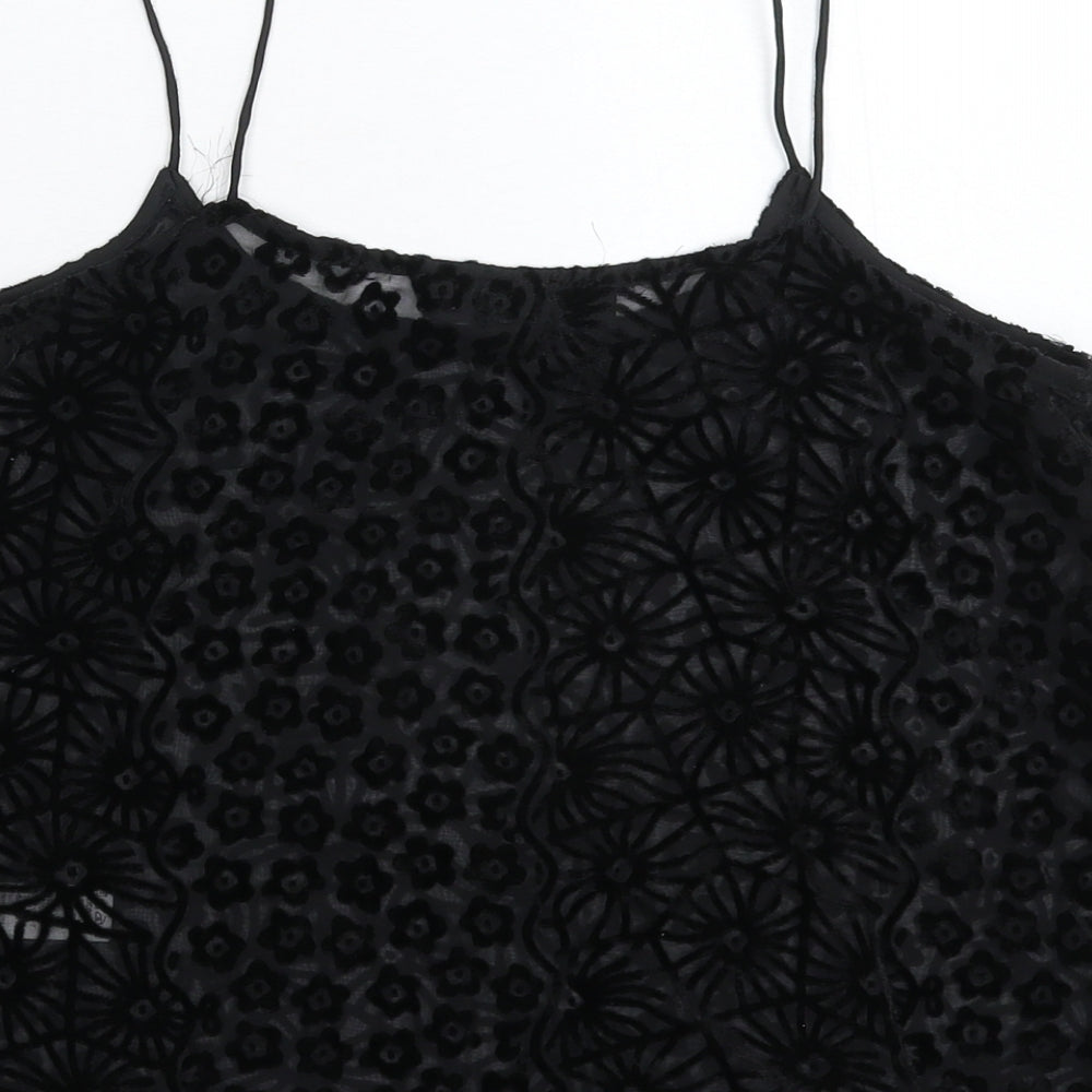 Topshop Womens Black Basic Tank Size 8