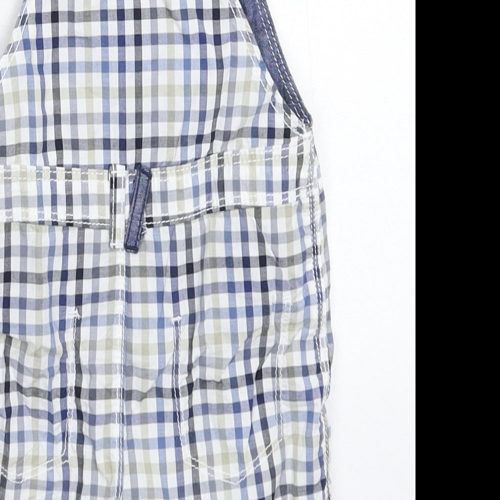 George Baby Multicoloured Check Dungaree One-Piece Size 6-9 Months