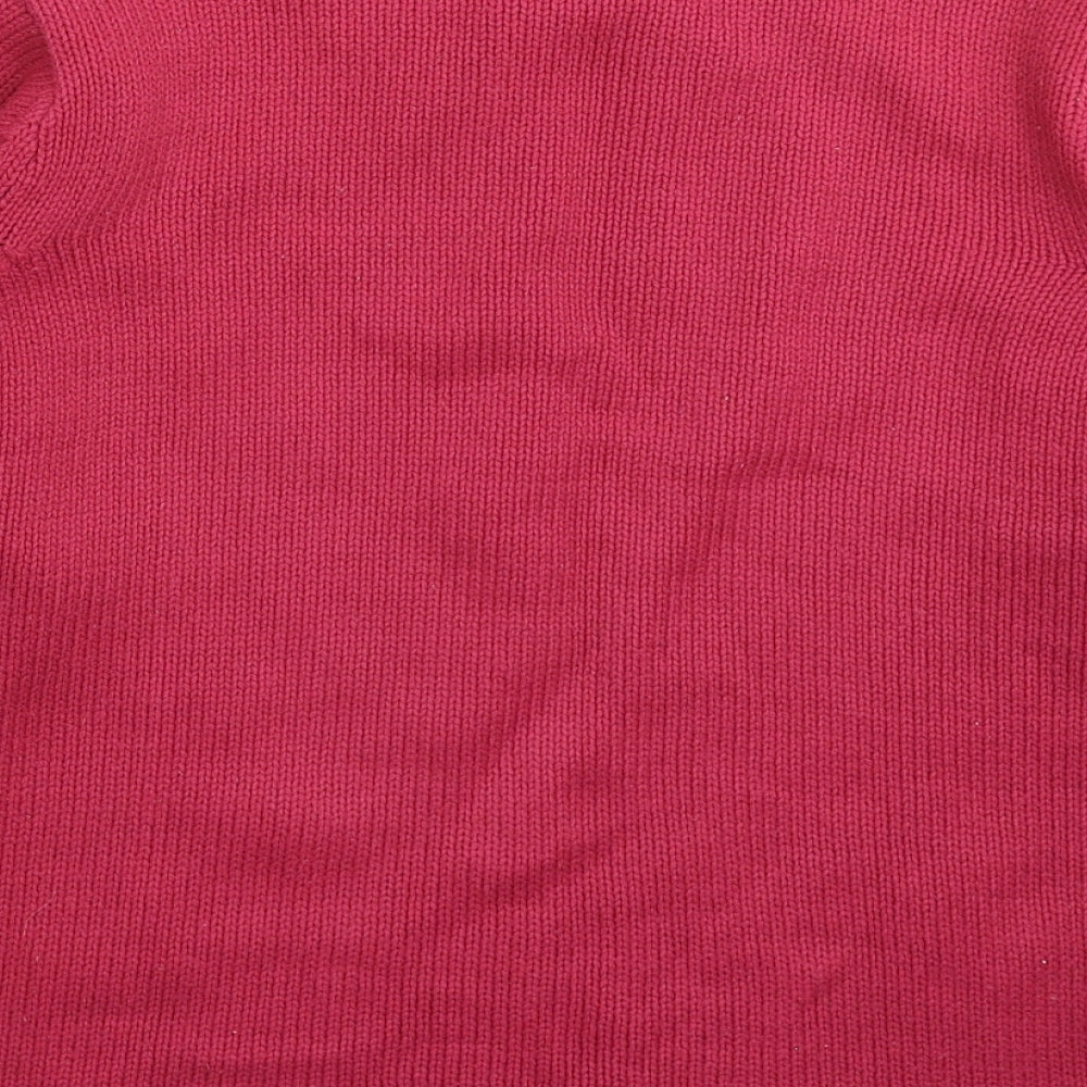 Bonmarché Womens Pink Knit Pullover Jumper Size M