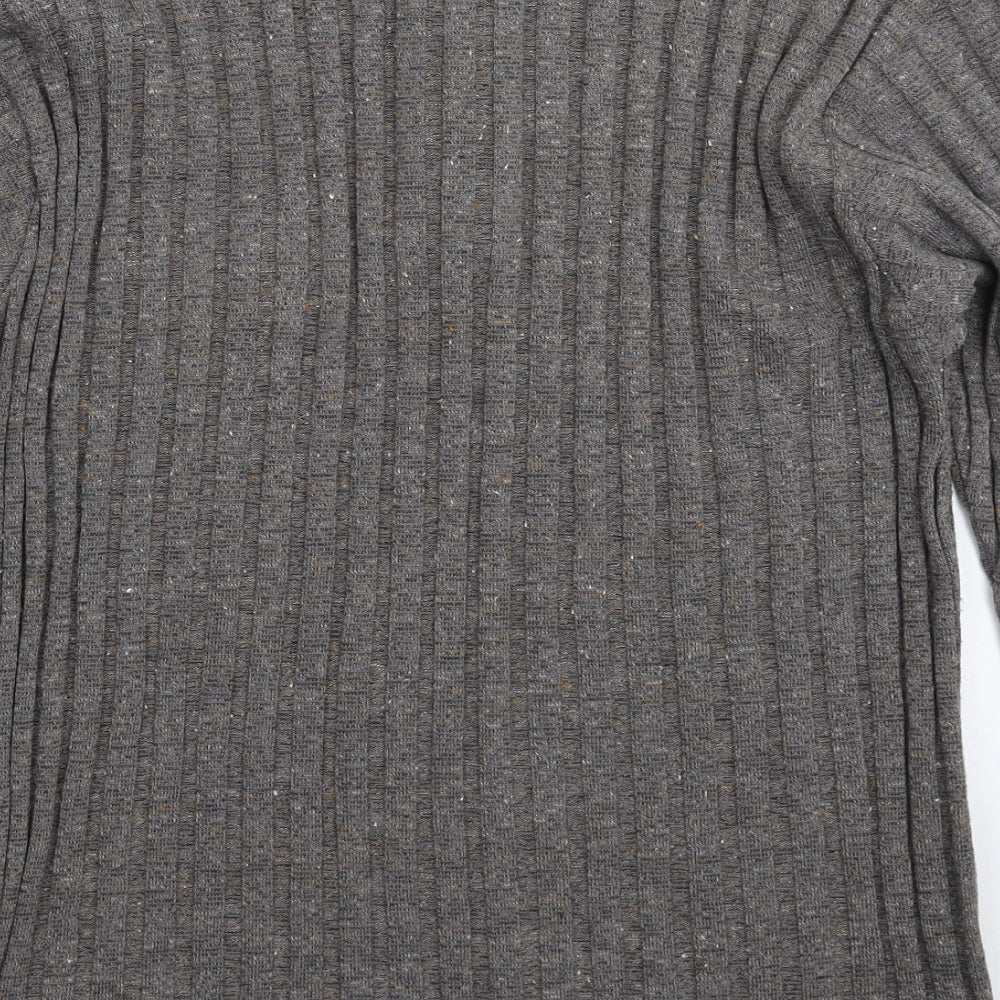 Mattox Mens Grey Knit Pullover Jumper Size L
