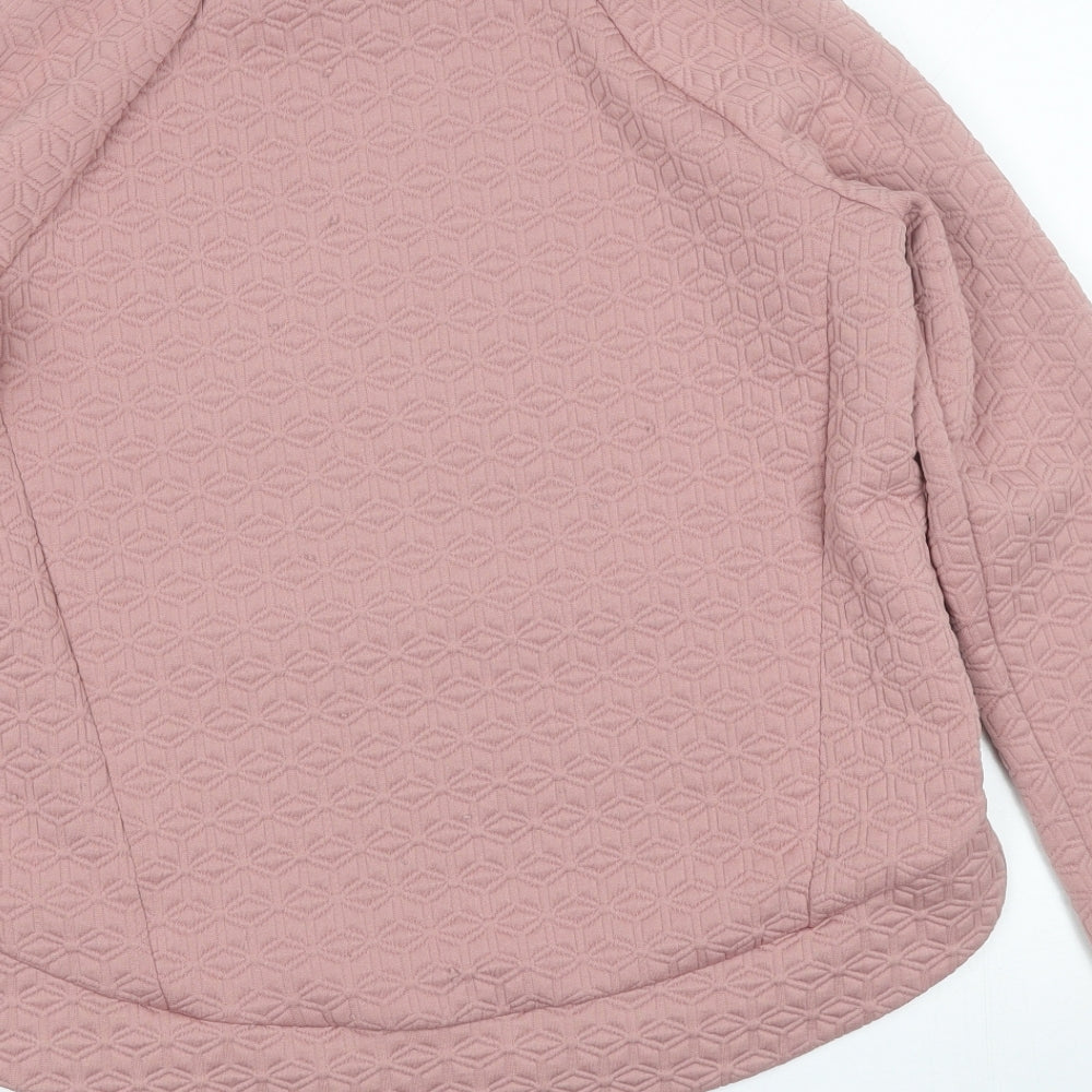 NEXT Womens Pink Geometric Pullover Jumper Size M