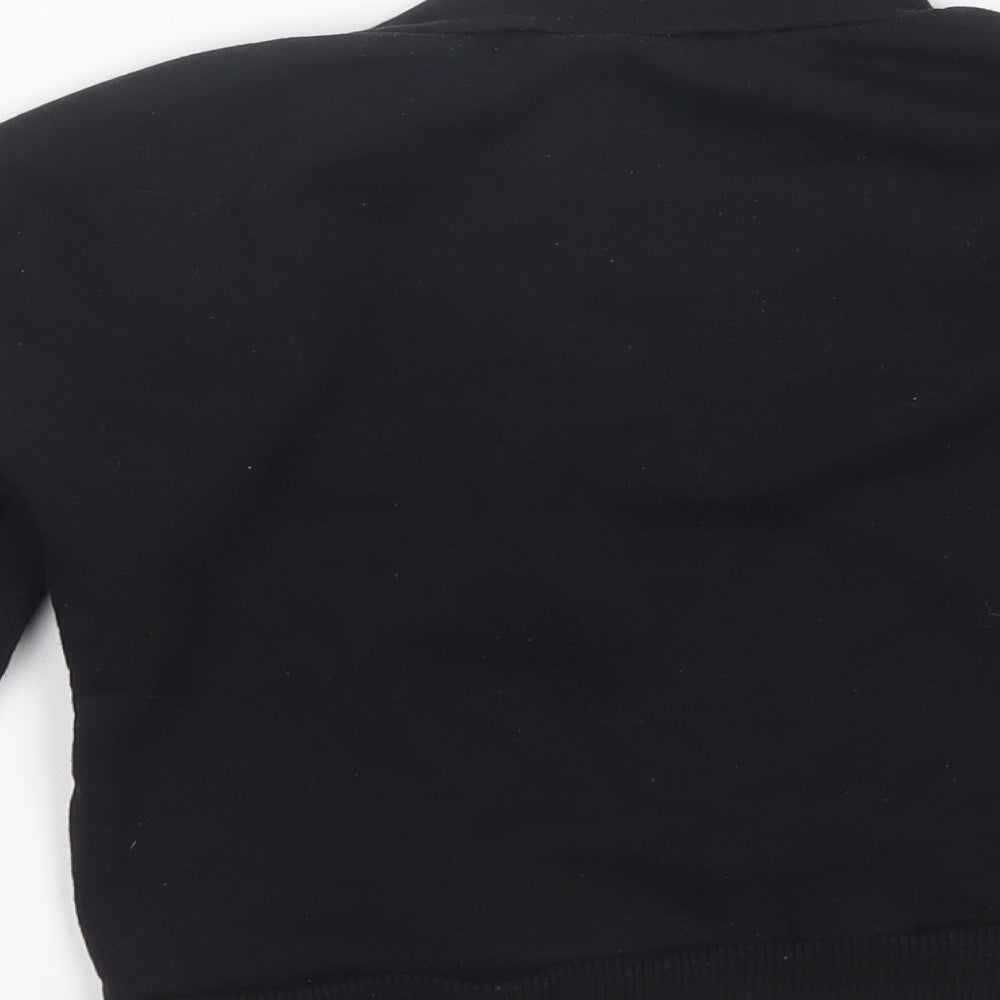 I love Girlswear Girls Black Striped Pullover Sweatshirt Size 5 Years
