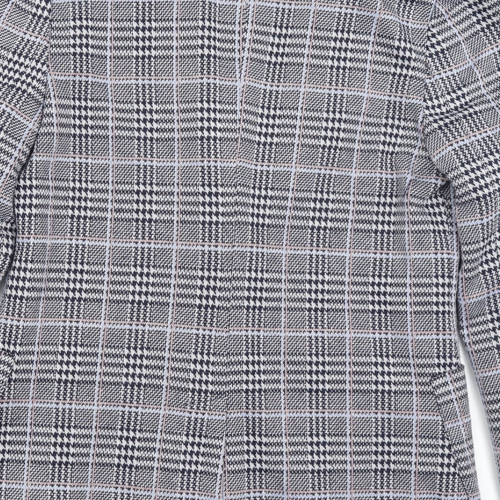 Gap Womens Blue Plaid Jacket Blazer Size 6