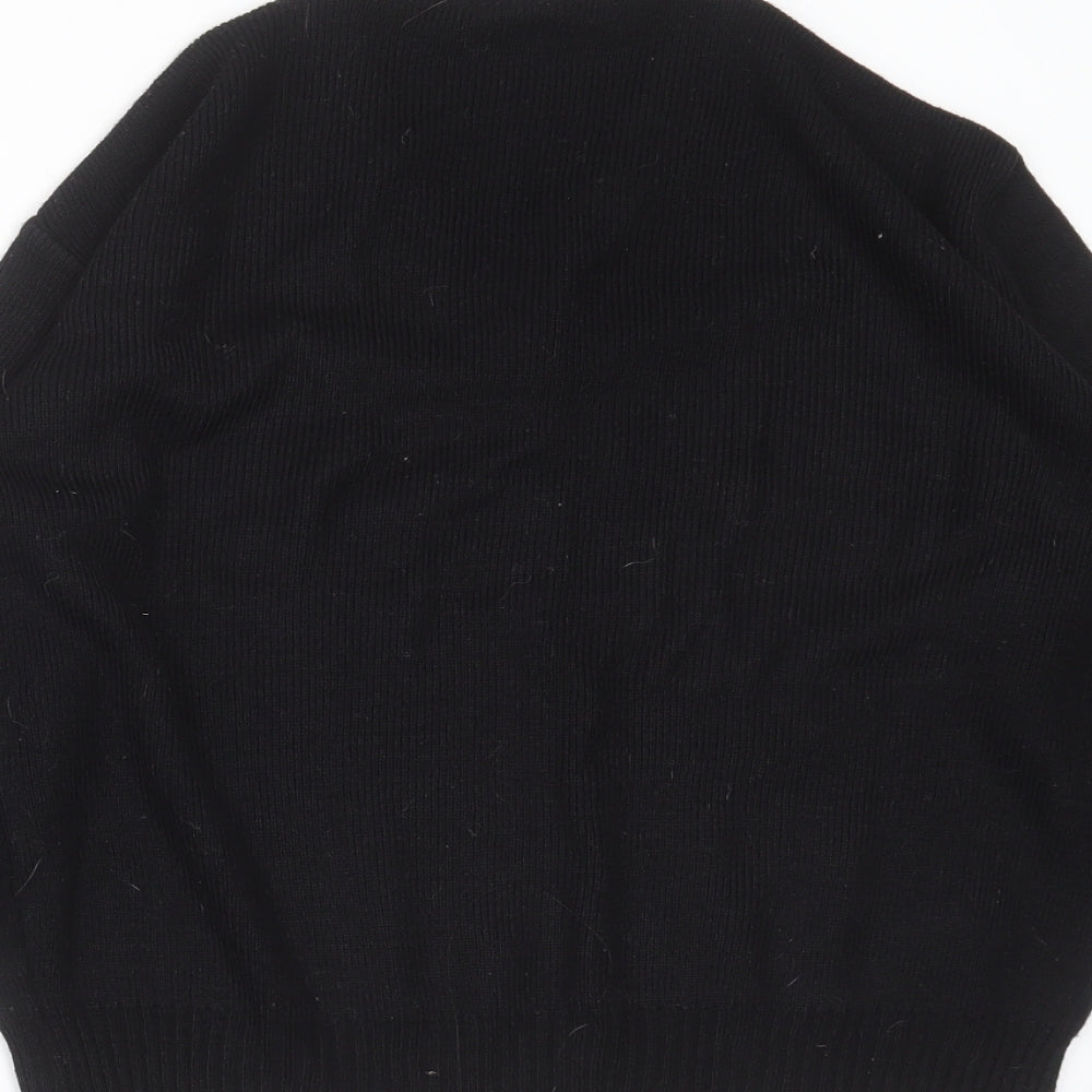 Preworn Womens Black Knit Pullover Jumper Size 18